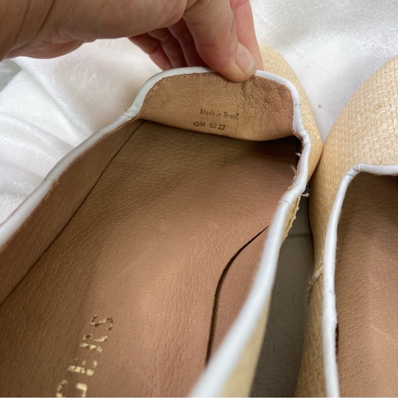 Jack Rogers Almond Toe raffia Loafers Ginnie Natural Rattan. Size 10 - Picture 8 of 8